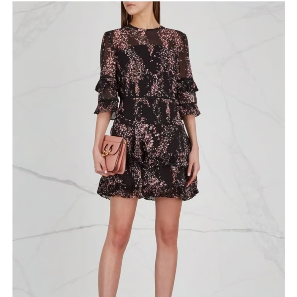 KEEPSAKE black chiffon mini dress